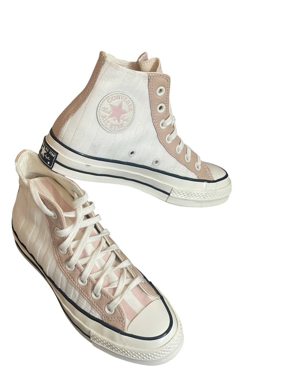 Converse Egret Pink terry cloth high tops - brand new! size 7.5